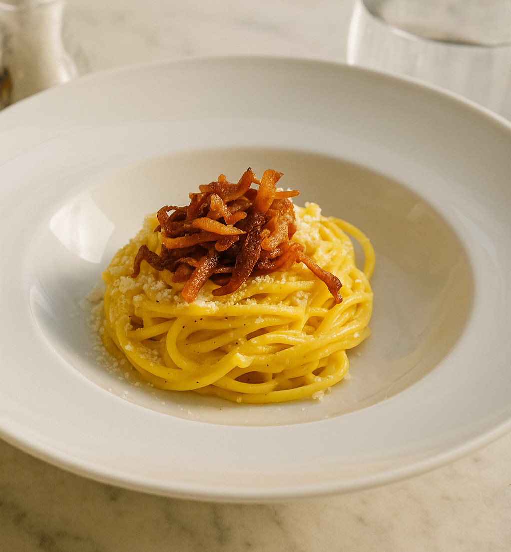 Café Restaurant Royal Karoma Genève - Carbonara - Plats du jour - Pâtes Carbonara Royal Karoma Café à Genève - Restaurant italien - Carbonara - Plats du jour